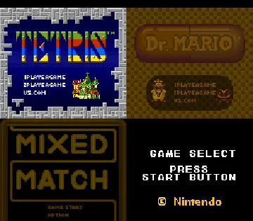 Tetris & Dr. Mario (USA) screen shot game playing